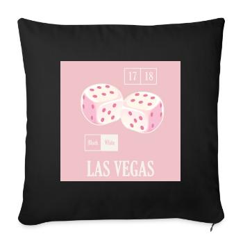Dés du casino de Las Vegas - Housse de coussin décorative 45 x 45 cm - noir - Devant