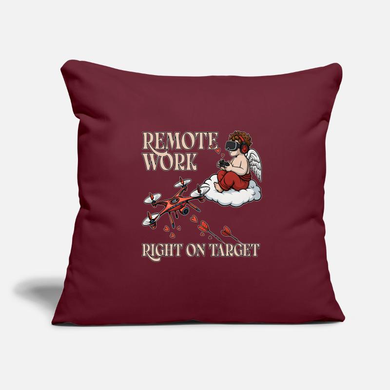 Cupid Remote Work, Valentine’s Day Sofa pillowcase 17,3'' x 17,3'' (45 x 45 cm)