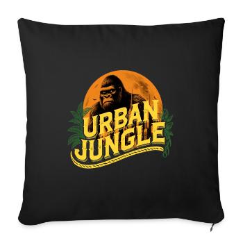 Urban Jungle Logo Couleur - Housse de coussin décorative 45 x 45 cm - noir - Devant