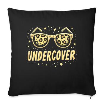 Funny Sunglasses and Undercover Speech Costume - Sofa pillowcase 17,3'' x 17,3'' (45 x 45 cm) - black - Front