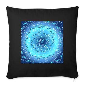 Galaxie des mers - Housse de coussin décorative 45 x 45 cm - noir - Devant