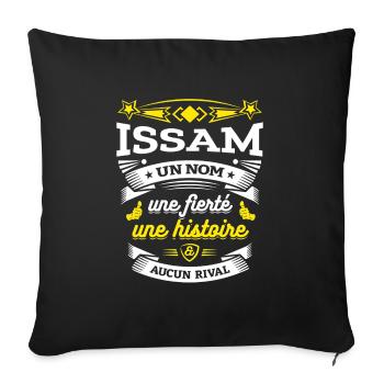 ISSAM UN NOM UNE FIERTÉ AUCUN RIVAL - Housse de coussin décorative 45 x 45 cm - noir - Devant