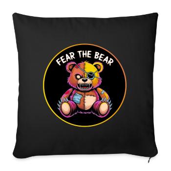Fear the Bear - Sofakissenbezug 45 x 45 cm - Schwarz - Vorne