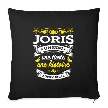 JORIS UN NOM UNE FIERTÉ AUCUN RIVAL - Housse de coussin décorative 45 x 45 cm - noir - Devant