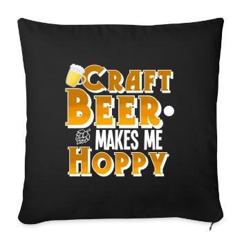 Craft Beer - Sofa pillowcase 17,3'' x 17,3'' (45 x 45 cm) - black - Front
