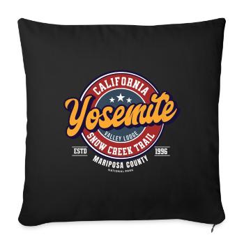 Yosemite Valley Lodge Logo Design - Sofa pillowcase 17,3'' x 17,3'' (45 x 45 cm) - black - Front