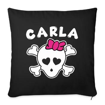 Pirate Carla Design for Girls and Women - Sofa pillowcase 17,3'' x 17,3'' (45 x 45 cm) - black - Front