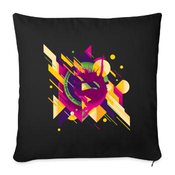 Abstrakte Vibes 💃 Dance like nobody's watching - Sofakissenbezug 45 x 45 cm - Schwarz - Vorne