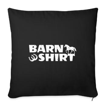 horse owner horse stable riding stable shirt - Sofa pillowcase 17,3'' x 17,3'' (45 x 45 cm) - black - Front