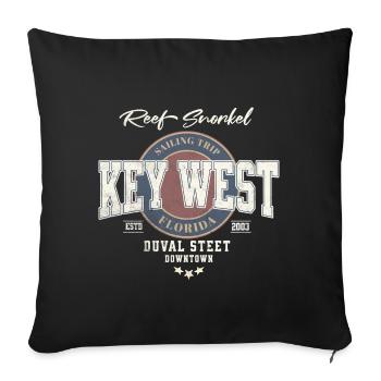 Vintage Key West Design Air Conditioning - Sofa pillowcase 17,3'' x 17,3'' (45 x 45 cm) - black - Front