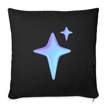 Esthétique holographique scintillante - Housse de coussin décorative 45 x 45 cm - noir - Devant