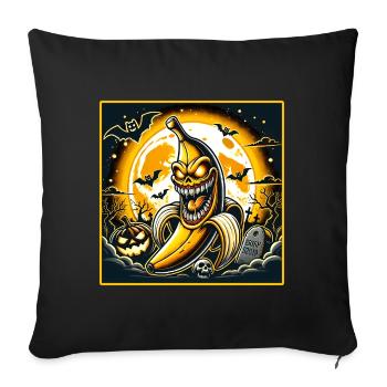 Spooky Halloween Banana - Sofa pillowcase 17,3'' x 17,3'' (45 x 45 cm) - black - Front
