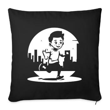 Marathon Boy - Sofa pillowcase 17,3'' x 17,3'' (45 x 45 cm) - black - Front