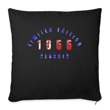 1955, Limited Edition - Sofakissenbezug 45 x 45 cm - Schwarz - Vorne