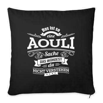 AOULI, DER KATALYSATOR FÜR DEINEN ERFOLG - Sofakissenbezug 45 x 45 cm - Schwarz - Vorne