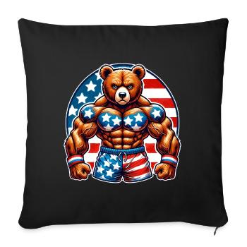 Muscle Bear USA - Sofa pillowcase 17,3'' x 17,3'' (45 x 45 cm) - black - Front