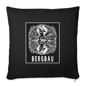 Harte Arbeit im Bergbau - Sofakissenbezug 45 x 45 cm - Schwarz - Vorne