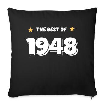 Best of 1948 - Sofa pillowcase 17,3'' x 17,3'' (45 x 45 cm) - black - Front