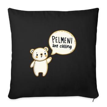 Pelmeni Call Sweet Bear Gold Gift - Sofa pillowcase 17,3'' x 17,3'' (45 x 45 cm) - black - Front