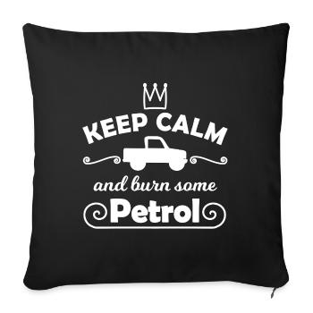 Véhicules à essence et diesel - Housse de coussin décorative 45 x 45 cm - noir - Devant
