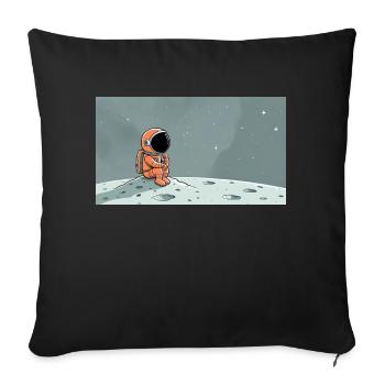 Eine skurrile digitale Illustration eines cartoon - Sofakissenbezug 45 x 45 cm - Schwarz - Vorne