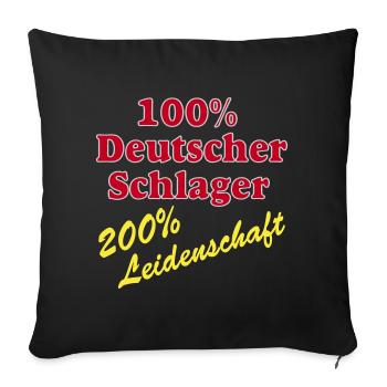 Schlager Party , Schlager Music , Schlager 100% - Sofa pillowcase 17,3'' x 17,3'' (45 x 45 cm) - black - Front