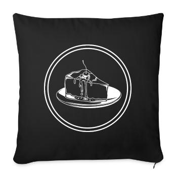 Cuisson du cheesecake - Housse de coussin décorative 45 x 45 cm - noir - Devant