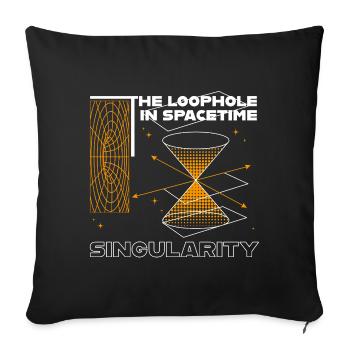 Loophole in Spacetime - Sofa pillowcase 17,3'' x 17,3'' (45 x 45 cm) - black - Front