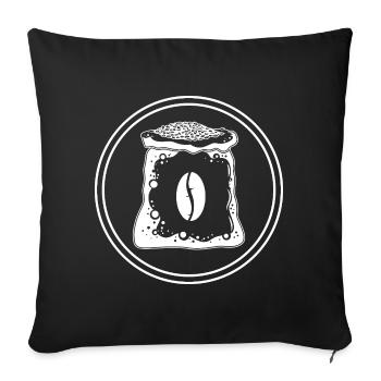 Coffee machine icon - Sofa pillowcase 17,3'' x 17,3'' (45 x 45 cm) - black - Front