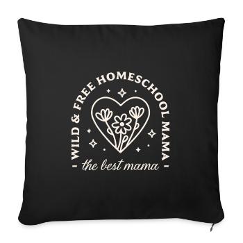 Homeschooling die beste Mutter - Sofakissenbezug 45 x 45 cm - Schwarz - Vorne
