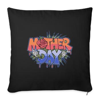 Graffiti Mother Day - Sofa pillowcase 17,3'' x 17,3'' (45 x 45 cm) - black - Front