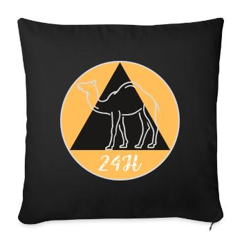 Geometic Camel on Black Background - Sofa pillowcase 17,3'' x 17,3'' (45 x 45 cm) - black - Front