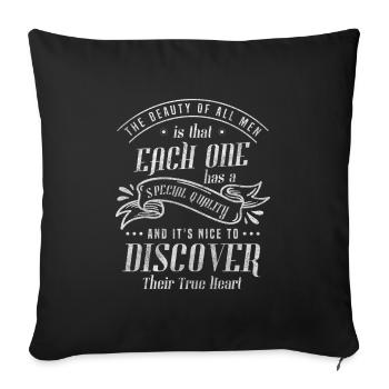 Hommes Boire de l’alcool Sports Vacances - Housse de coussin décorative 45 x 45 cm - noir - Devant