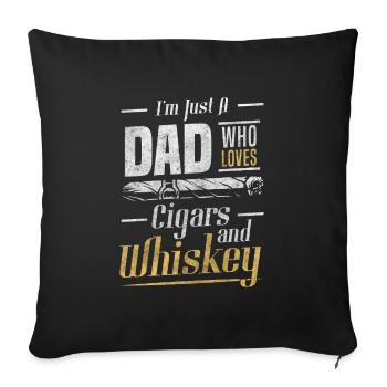Fumeur de cigares Gentlemen Club - Housse de coussin décorative 45 x 45 cm - noir - Devant