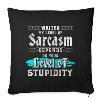 Waiter Specialist Work Profession - Sofa pillowcase 17,3'' x 17,3'' (45 x 45 cm) - black - Front