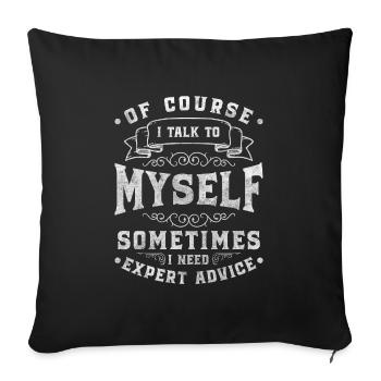 Serveur Service de pourboires Gastronomie Chef - Housse de coussin décorative 45 x 45 cm - noir - Devant