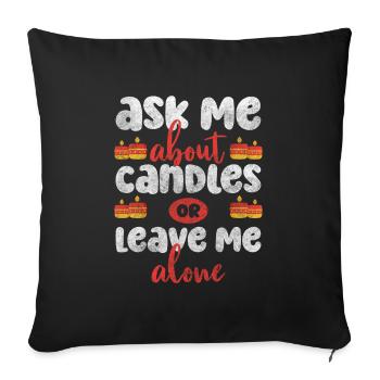 Candle Decoration Romantic Passion - Sofa pillowcase 17,3'' x 17,3'' (45 x 45 cm) - black - Front