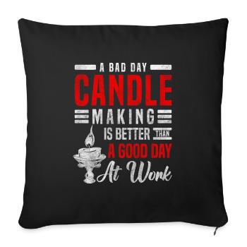 Candles Hobby Decoration Wax Lighting - Sofa pillowcase 17,3'' x 17,3'' (45 x 45 cm) - black - Front