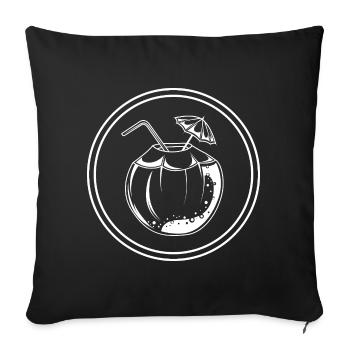 Icône de noix de Icône - Housse de coussin décorative 45 x 45 cm - noir - Devant