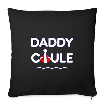 DADDY COULE ! (natation, père) - Housse de coussin décorative 45 x 45 cm - noir - Devant