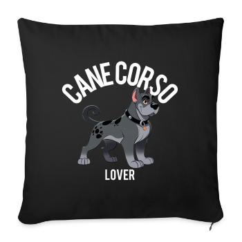 Cane Corso Lover 2 - Sofa pillowcase 17,3'' x 17,3'' (45 x 45 cm) - black - Front