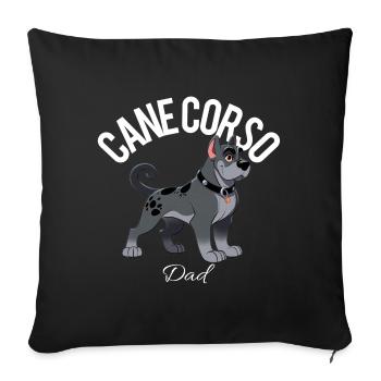 Cane Corso Dad 2 - Sofa pillowcase 17,3'' x 17,3'' (45 x 45 cm) - black - Front