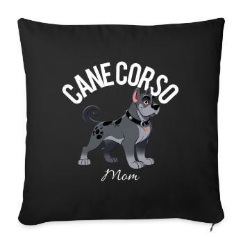 Cane Corso Mom 2 - Sofa pillowcase 17,3'' x 17,3'' (45 x 45 cm) - black - Front