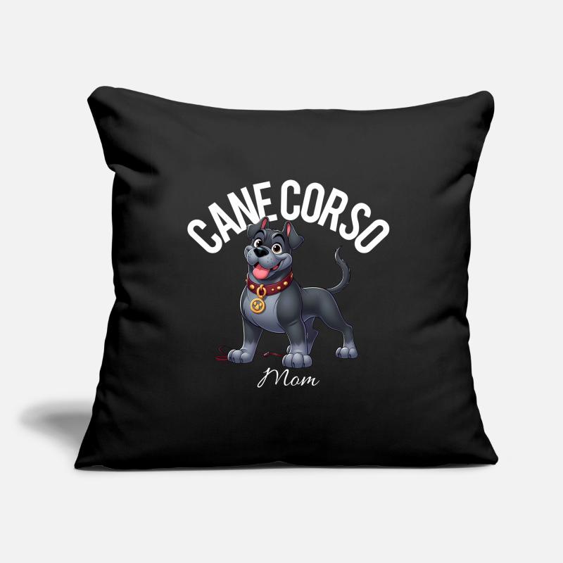cane corso mom 3 Housse de coussin décorative 45 x 45 cm
