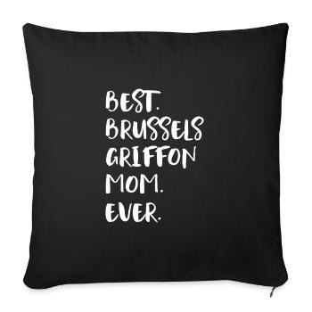 Brussels Griffon Belgian Dwarf Griffon - Sofa pillowcase 17,3'' x 17,3'' (45 x 45 cm) - black - Front