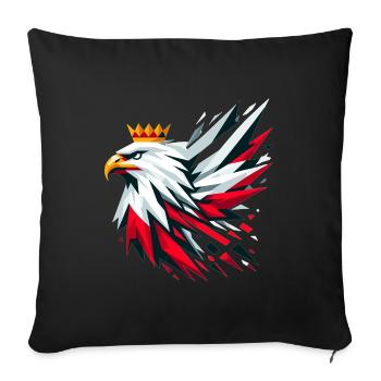 Poland Polska Eagle Flag Flag Geometry Gift - Sofa pillowcase 17,3'' x 17,3'' (45 x 45 cm) - black - Front