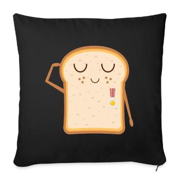 Toast Soldier - Housse de coussin décorative 45 x 45 cm - noir - Devant