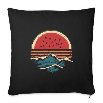 Watermelon Sea Beach Summer - Sofa pillowcase 17,3'' x 17,3'' (45 x 45 cm) - black - Front