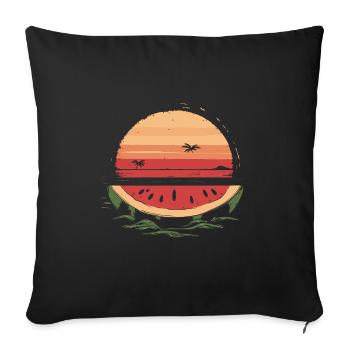Watermelon Sea Beach Summer - Sofa pillowcase 17,3'' x 17,3'' (45 x 45 cm) - black - Front