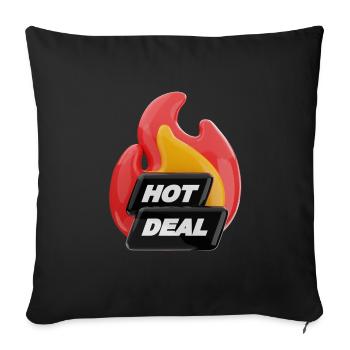 Hot Deal 3D Flame Statement Design Icon - Sofa pillowcase 17,3'' x 17,3'' (45 x 45 cm) - black - Front